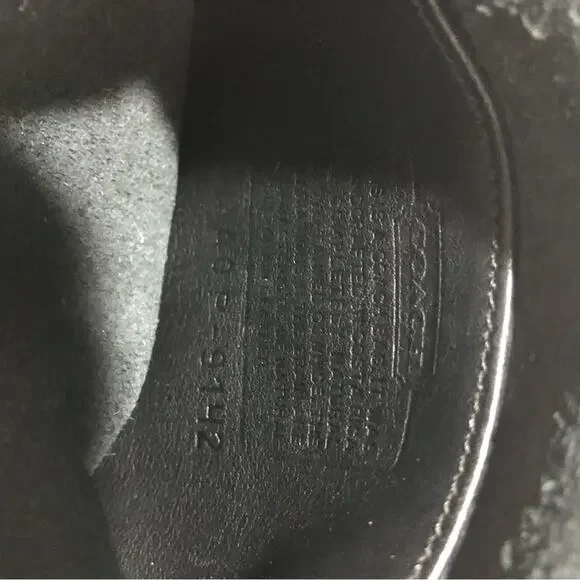 Vintage coach black leather mini hippie flap 9142 crossbody purse bag adjustable - Picture 7 of 11